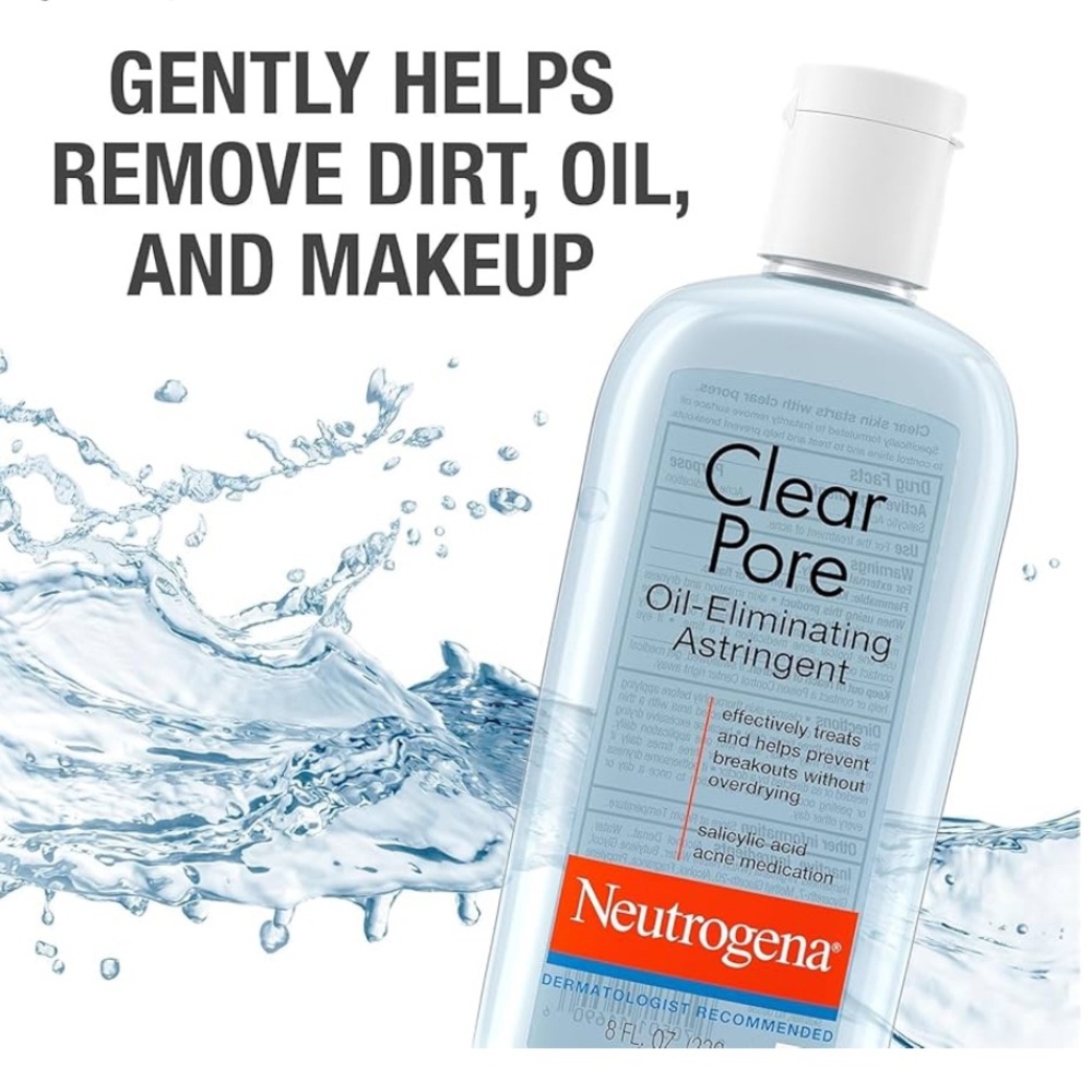 Neutogena Clear Pore Oil Eliminating Astringent Stocking Stuffer Christmas Gift